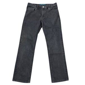 Perry Ellis Mens Black Denim Casual Jeans 32x32 Cotton Polyester Blend
